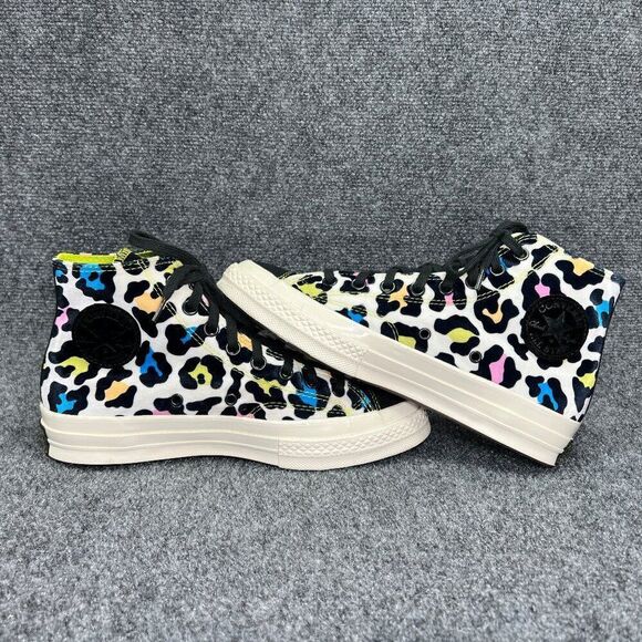 Converse Chuck 70 Hi Shoes Womens 9.5 Colorful Velvet Cheetah Print Chuck Taylor - Picture 7 of 14